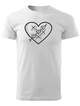 Tričko piškvorky Unisex Biele