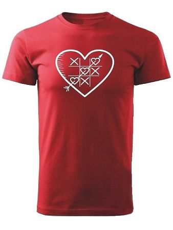 Tričko piškvorky Unisex Červené