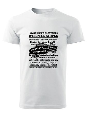 Tričko po slovensky Unisex Biele