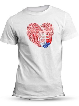 Tričko Slovensko srdce Unisex Biele