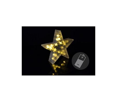 Vianočná hviezda 20 LED - teplá biela