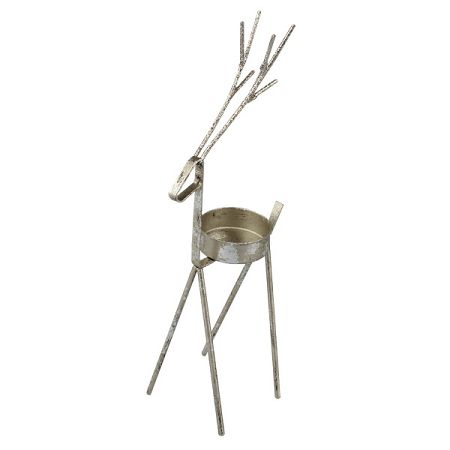 Vianočný kovový svietnik Sob, 38 cm