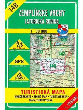 Zemplínske vrchy - Latorická rovina 148 Turistická mapa 1:50 000