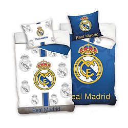 Carbotex Bavlnené obliečky Real Madrid Blue and White, 140 x 200 cm, 70 x 90 cm