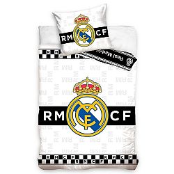 Carbotex Bavlnené obliečky Real Madrid Thin Chessboard, 140 x 200 cm, 70 x 90 cm