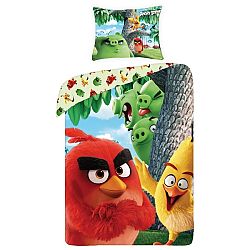 Halantex Detské bavlnené obliečky Angry Birds movie 1166, 140 x 200 cm, 70 x 90 cm