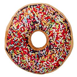 Jahu Tvarovaný vankúšik Donut farebná posýpka, 38 cm