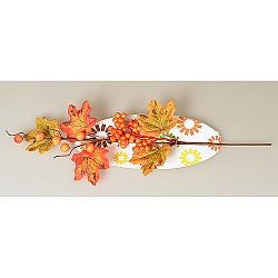Jesenná vetvička s bobuľami a piatimi listami, 40 cm