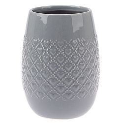 Keramická váza Fains sivá, 18 cm