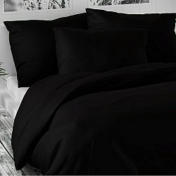 Kvalitex Saténové obliečky Luxury Collection čierna, 220 x 200 cm, 2 ks 70 x 90 cm