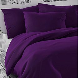 Kvalitex Saténové obliečky Luxury Collection tmavo fialová, 240 x 220 cm, 2 ks 70 x 90 cm
