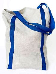 Nákupná ľanová taška - modrá