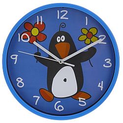 Nástenné hodiny Pinguino modrá, 23 cm