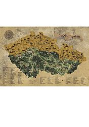 Stieracia mapa Česko - zlatá