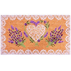 Trade Concept Kokosová rohožka Lavender Heart, 40 x 70 cm