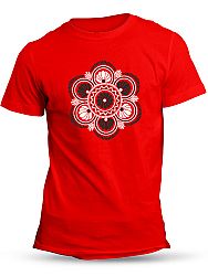 Tričko folklórny kruh Unisex Červené