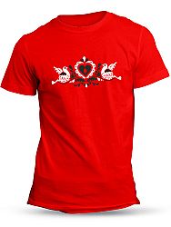 Tričko holúbky Unisex Červené