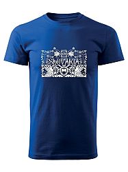 Tričko ľudový ornament Unisex Kráľovské modré