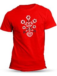 Tričko od srdca retro Unisex Červené