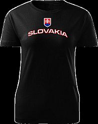 Tričko Slovakia Dámske klasik Čierne