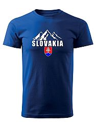 Tričko Slovakia tatranské štíty Unisex Kráľovské modré