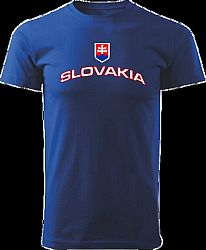 Tričko Slovakia Unisex Kráľovské modré