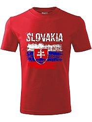 Tričko Slovakia vlajka Unisex Červené