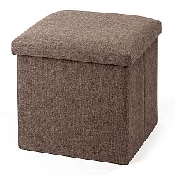 Úložný sedací box Tessile hnedá, 38 x 38 x 38 cm 