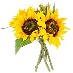 Umelá kvetina zväzok Slnečnica žltá, 26 cm