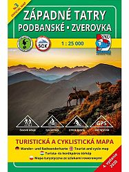 Západné Tatry - Podbanské - Zverovka 3 Turistická mapa 1:25 000