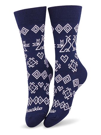 Fusakle ponožky modrotlač čičmany M 39 - 42
