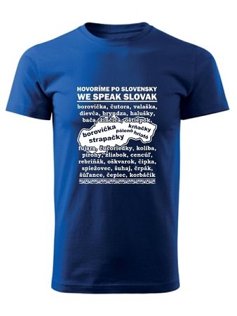 Tričko po slovensky Unisex Kráľovské modré