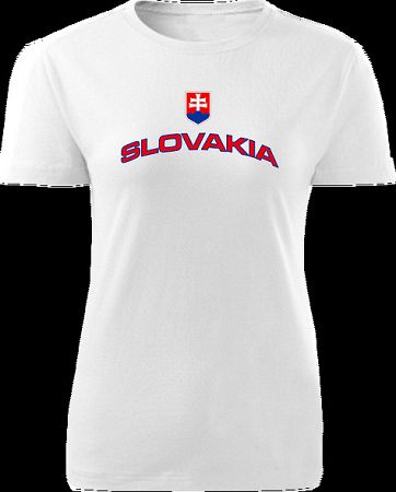 Tričko Slovakia Dámske klasik Biele
