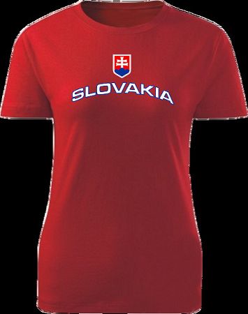 Tričko Slovakia Dámske klasik Červené