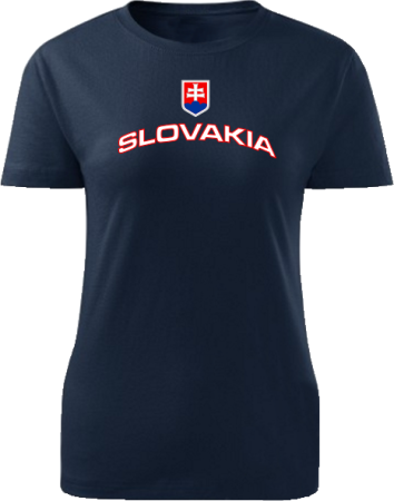 Tričko Slovakia Dámske klasik Námornícke modré
