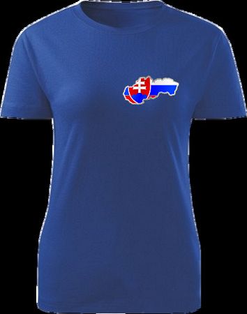 Tričko Slovenská republika Dámske klasik Kráľovské modré