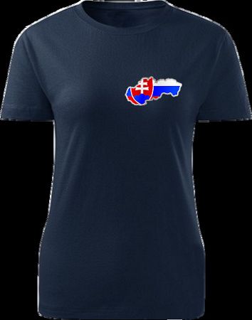 Tričko Slovenská republika Dámske klasik Námornícke modré